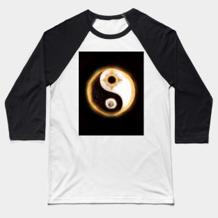 Yin Yang ~ sun and moon polarity black white Baseball T-Shirt